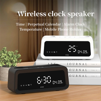 Multifunctionele Draadloze Wekker Bluetooth Speaker Pen Houder