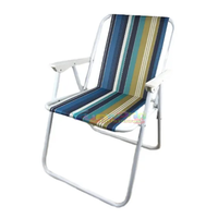Vente en gros de chaises de plage pliantes en métal de haute qualité pour l'extérieur, compactes, portables, pour les voyages, le camping et la pêche
