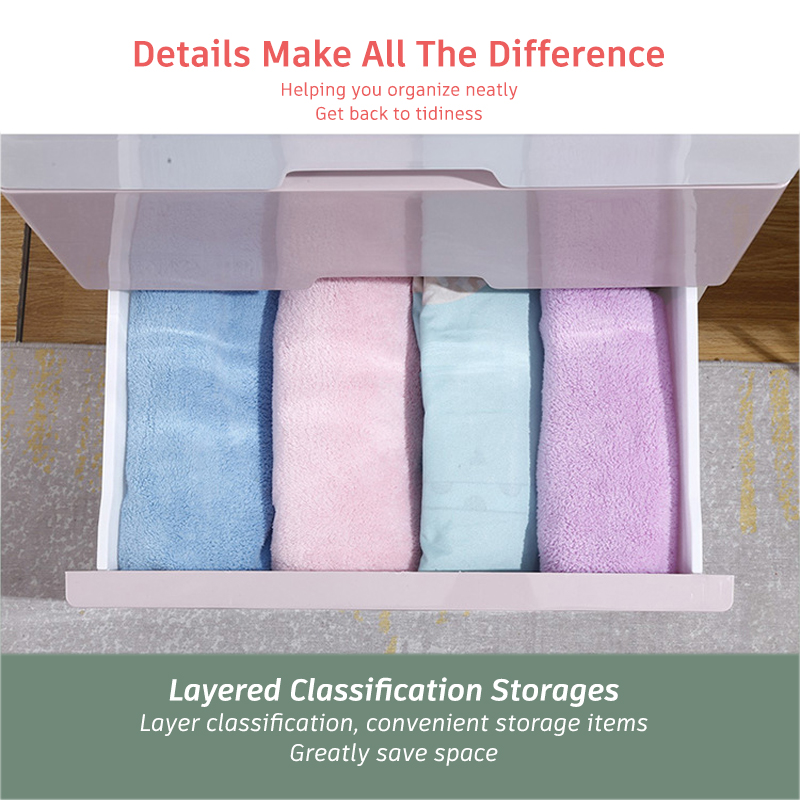 ABS material MDF top colorful drawer clothes cabinets
4 layers,5 layers plastic storage cabinet