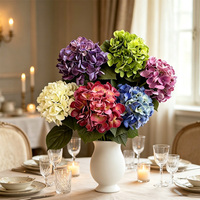 Bunga Hydrangea Buatan Berkualitas Tinggi, Sentuhan Realistis, Melembapkan, Tangkai Tunggal, Bahan PE Lembut, Mirip Asli, Untuk Dekorasi Vas Rumah & Pernikahan
