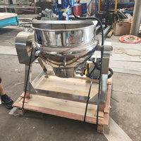Machine de cuisson et de mélange industrielle robuste en acier inoxydable pour confiture et pâte de chili