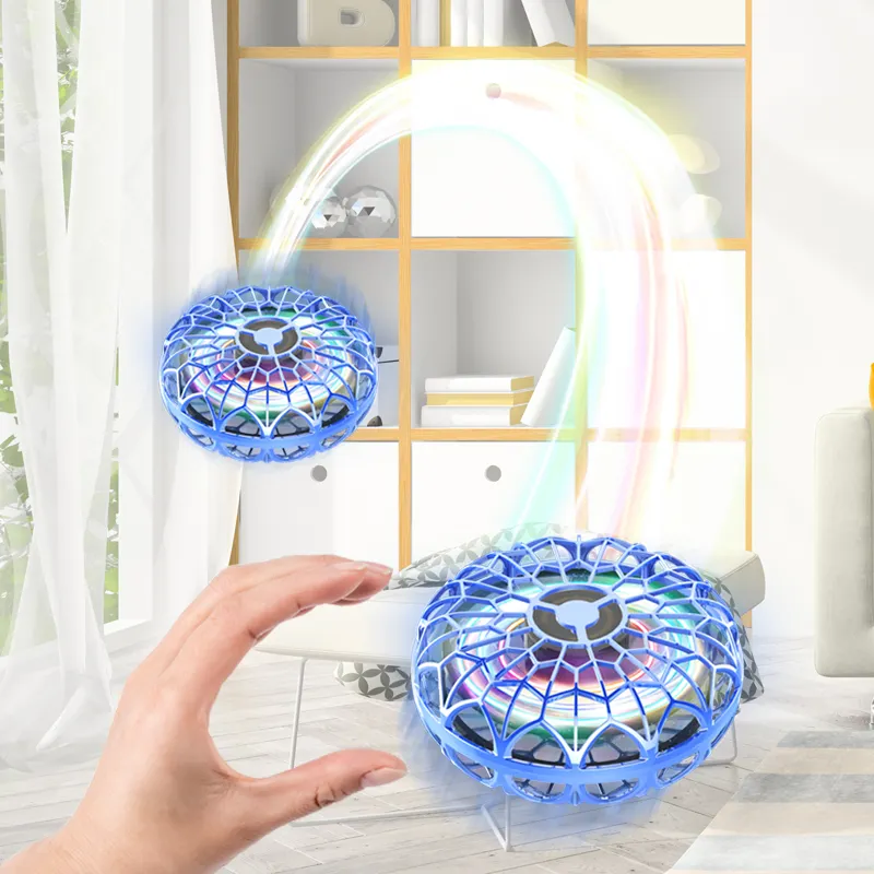 Finger Fidget Drone Hand Control Spinning Top Mini Rotate Dron Tricked-out Gyro UFO Spinner Flying Toy