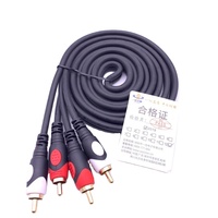 One Line Fengxu YX-1434 2'si 1 arada Lotus başlıklı 4 başlıklı ses kablosu kaliteli çift Lotus 2RCA AV kablosu