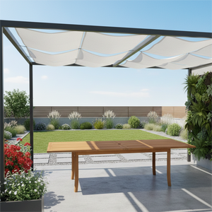 Mesa de Comedor Extensible Moderna y Ligera Vevere con Diseño Plegable de Madera Maciza de Teca para Uso en Exteriores de Villas - Product Image 6