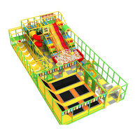 Parc d'aventure intérieur pour enfants, mur d'escalade, zone de trampolines, structure de jeu de haute qualité certifiée GS ASTM, taille personnalisée pour