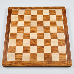 Handmade Wooden Chessboard With Natural Wood Grain Pattern For Playing <b>Games</b> - Product Image 1