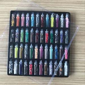 48 botellas Glitter Mini pequeña botella de vidrio con purpurina en polvo lentejuelas surtidas <span class=keywords><strong>para</strong></span> Slime DIY Crafts - Product Image 6