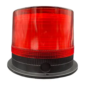 ไฟกั้นจราจร LED พลังงานแสงอาทิตย์อัจฉริยะ กันน้ำ IP65 8 หลอด LED แบตเตอรี่ Li-ion ปรับแต่งโหมดกระพริบ/โหมดคงที่ได้ - Product Image 1