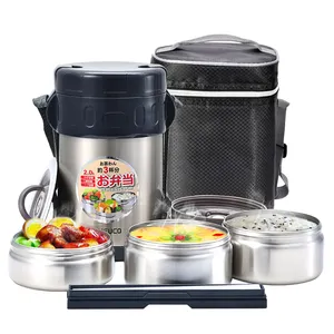 Aspirador térmico de aço inoxidável, 3 camadas, adulto, isolado, melhor aquecedor de alimentos, frasco para comida quente