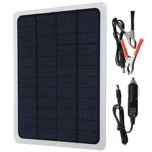 5W Portable DC 12V Car Battery Outdoor Charger Small 12v 5w Low Power Solar Panel with USB Port Small Solar Penal 12v