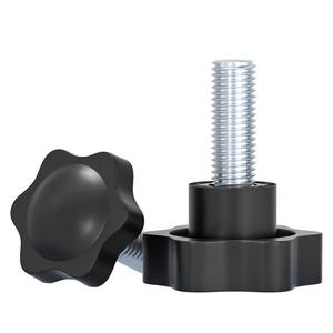 M8 tombol bintang Tangan jepit logam ulir laki-laki berbentuk Hex, pegangan tombol bintang sekrup pengencang ulir betina sisipan pegangan - Product Image 2