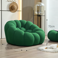 Fauteuil simple nordique en tissu bulle pour la maison, le bureau, l'hôtel, la chambre d'hôtes, l'appartement, les espaces de loisirs, la chambre à coucher