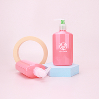 Emballage personnalisé de bouteille de shampooing en plastique ronde de qualité supérieure, 250 ml, bouteille vide blanche pour gel douche, lotion, pompe