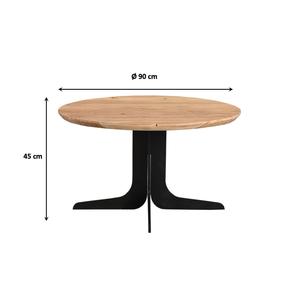 Table basse Vero plateau en bois naturel socle en fer sculpté meubles de salon contemporain bureau à domicile café Restaurant hôtel en vrac - Product Image 2