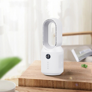내장형 충전식 스마트 미니 데스크탑 휴대용 날개 없는 공기 냉각 팬 (조명 포함) 가정용 - Product Image 6