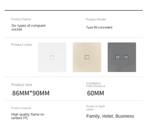 Sang trọng chất lượng cao kxn 16A Ổ cắm điện đa chức năng đôi cực cảm ứng Bảng điều chỉnh điện tường chuyển đổi PC 3 cửa hàng - Product Image 5