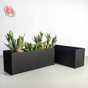 Corten เหล็กกลางแจ้งกล่องพืชที่กําหนดเองสวนพืชกระถางดอกไม้กลางแจ้งกล่อง Corten เหล็ก Cube ชาวไร่ประกอบกระถางดอกไม้