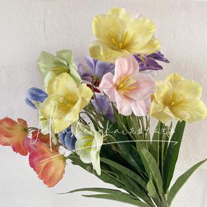 YJX Artificial Tulip Single Branch High Simulation <b>Wedding</b> Home Decor <b>Props</b> - Product Image 1