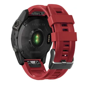 Correa QuickFit de 22 mm y 26 mm de Silicona Transpirable para Garmin <span class=keywords><strong>Fenix</strong></span> 7 7X 5Plus 6XPro Enduro 2, Banda de Reloj para Garmin <span class=keywords><strong>Fenix</strong></span> 8 - Product Image 2