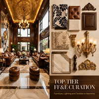 Personnalisation de salon haut de gamme à double hauteur en bois massif avec finition dorée pour villa de luxe et toute la maison