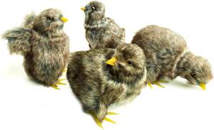 Figuras de Pollitos Bebé Marrones Realistas, Juguetes de Pascua, Pollos Realistas para Rellenar Cestas de Pascua, Pollitos de Halloween, Decoraciones Rústicas - Product Image 3