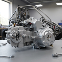 Ensemble moteur de moto 150cc 4 temps, embrayage semi-automatique, 3 vitesses avant, 1 marche arrière, démarrage électrique, refroidissement par air, pour karting et VTT
