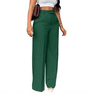 I-0532 Slim Straight <b>Pants</b> Women New Style High Waist Loose Spring Formal Waterproof Eco-Friendly <b>Boot</b> Cut Drawstring Closure - Product Image 6
