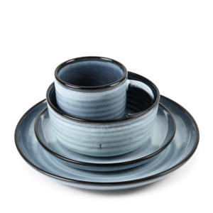 ディナーセット32ピース食器メキシコ16pcエンボス反応性食器セットリネンテクスチャ付き - Product Image 4