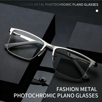 Lunettes de vue photochromiques anti-lumière bleue à monture métallique complète, unisexe, verres en polycarbonate, pour ordinateur - Offre Spéciale