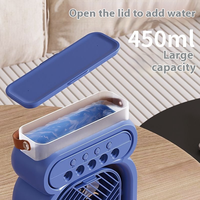 Ventilateur de brumisation portable, ventilateurs d'extérieur pour patios avec brouillard d'eau, ventilateur de refroidissement personnel à batterie rechargeable avec brumisateur