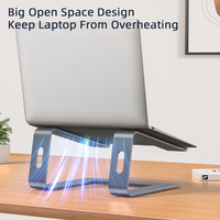 Soporte desmontable ergonómico Riser Metal aleación de aluminio Notebook plegable aluminio Dj escritorio portátil soporte para Macbook