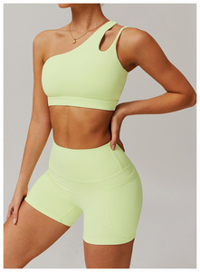 Sujetador deportivo de yoga con hombros oblicuos para mujer, espalda hermosa, ropa interior deportiva para gimnasio, espalda hueca, chaleco de fitness para correr, top de entrenamiento push-up - Product Image 5