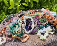 Pierre naturelle irrégulière brute 7 chakra guérison pierre naturelle pierre gemme perlée cristal puce bracelet