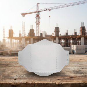 قناع تنفس FFP2 يستخدم لمرة واحدة معتمد من CE بثلاث طبقات مع مشبك أنف قابل للتعديل وتصميم مسطح قابل للطي للحماية من الغبار والضباب - Product Image 1