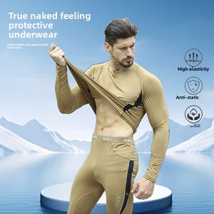 Set <span class=keywords><strong>Intimo</strong></span> Termico Tattico da <span class=keywords><strong>Uomo</strong></span> per Sport all'Aperto, in Poliestere, Asciugatura Rapida, Aderente, per Fitness e Uso Quotidiano <span class=keywords><strong>Invernale</strong></span> - Product Image 3