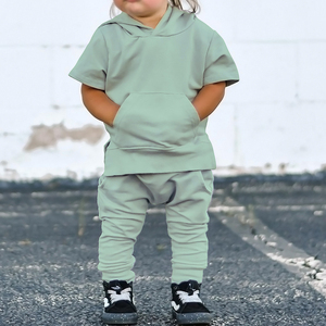 Vêtements d'été en gros pour enfants, ensembles de vêtements en coton à manches courtes pour tout-petits garçons - Product Image 5