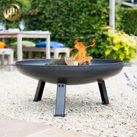 Brasero d'extérieur en acier Corten à finition rouillée, facile à transporter, pour chauffage et bois de chauffage, diamètre 60cm-150cm, épaisseur 2mm-6mm