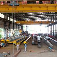 Pont roulant motorisé PLC Wanlong NC, moment de levage 62,5T, hauteur de levage 18m, portée 22,5m, matériau Q345B, cabine + télécommande