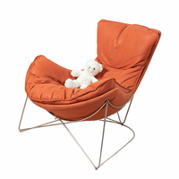 Chaise de salle à manger rembourrée minimaliste moderne Lucia 01, assise en cuir, mousse souple, durable, en frêne massif, acier inoxydable, mobilier pour la maison