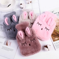 Bouillotte Hiver Chaude à Housse Douce Lapin Dessin Animé pour Thérapie et Soulagement