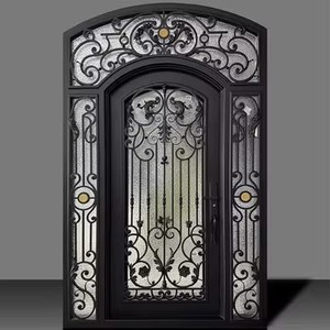 <span class=keywords><strong>Porte</strong></span> en fer forgé martelé TECHTOP - Design floral et traitement anti-corrosion - Product Image 2