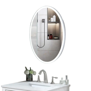 Pantalla de espejo <span class=keywords><strong>Led</strong></span>, luces de respaldo de hierro blanco, espejo <span class=keywords><strong>Led</strong></span>, espejo de pared para Baño - Product Image 1