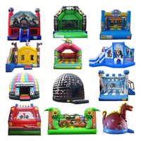 Toboggan Gonflable Géant pour Enfants, Thème Bus Scolaire Aventure, Toboggan Géant de la Jungle, Structure de Saut en PVC de Qualité Commerciale pour Location de Fêtes en Extérieur