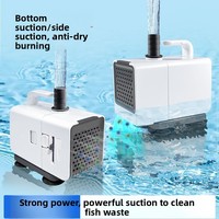 Petite pompe d'aspiration par le fond pour aquariums, anti-brûlure à sec, pompe submersible silencieuse, aspiration des déchets de poissons, filtration par aspiration latérale