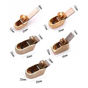 5 uds Mini cepilladora de madera violín juego de cepilladora de pulgar 8/12/14/16/18mm ancho de hoja latón Luthier herramienta para DIY violín <span class=keywords><strong>viola</strong></span> violoncello - Product Image 3