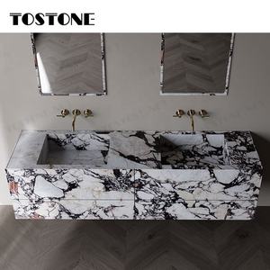 Мраморная раковина Tostone Calacatta Viola (натуральный мрамор), цельная, для дома, виллы, отеля, ванной комнаты, декора - Product Image 4