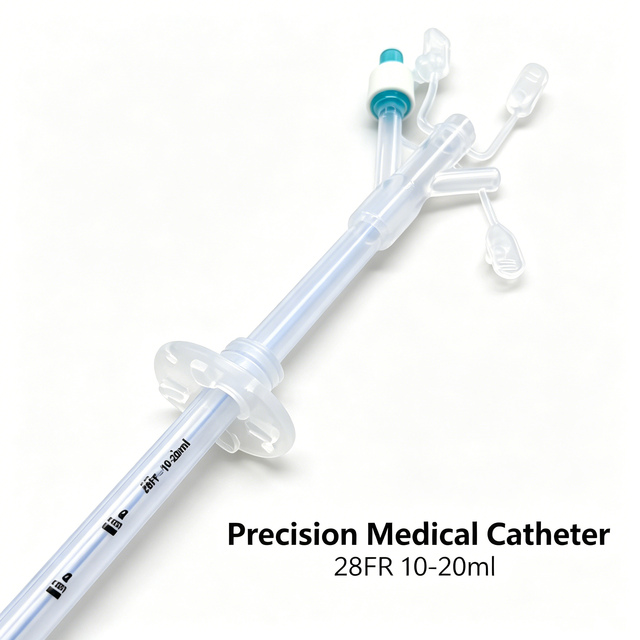 12-32Fr Optional Disposable Medical Silicone Percutaneous Gastrostomy Feeding Tube for Clinical Nutrition Delivery