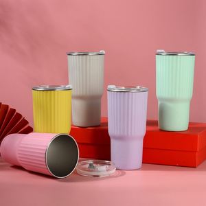 Custom Logo 20oz Stainless Steel Eco-friendly Vacuum Water Bottle Double <b>Straws</b> 6-12 Hours Thermal Insulation Outer Plastic Lid - Product Image 3