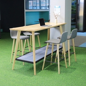 Simple Design Modern Restaurant Kitchen <b>Outdoor</b> Metal Long Bar <b>Table</b> Wood Coffee Bar Chairs and <b>Table</b> Storage of Steel - Product Image 2