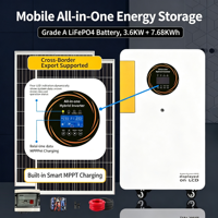 Système de stockage d'énergie solaire empilable tout-en-un 10 kWh, batterie lithium domestique, stockage d'énergie, production d'énergie photovoltaïque transfrontalière